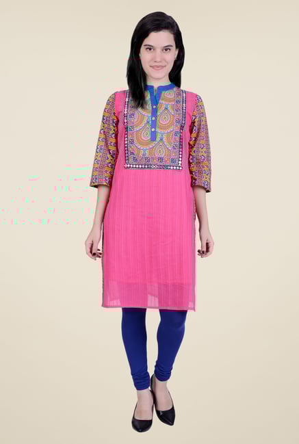 Juniper Pink Printed Cotton Kurta Juniper Pink Printed Cotton Kurta