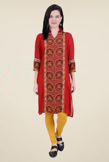 Juniper Maroon Printed Kurta Juniper Maroon Printed Kurta