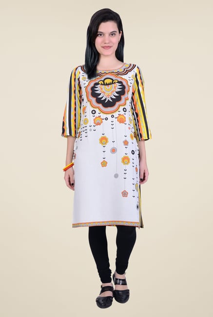 Juniper Yellow Printed Kurta Juniper Yellow Printed Kurta