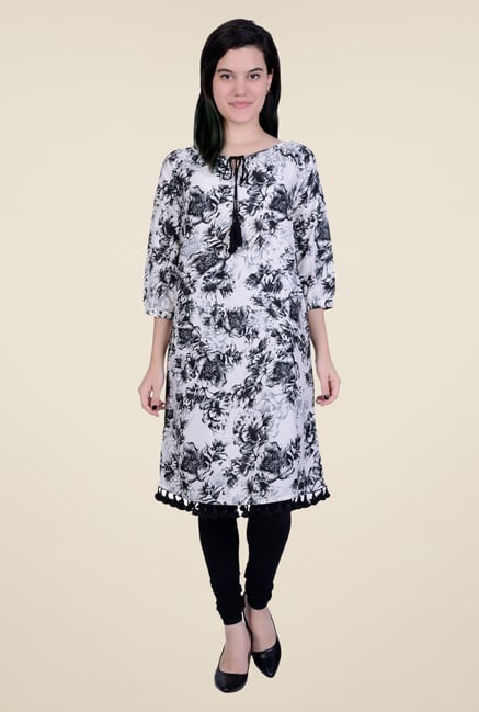Juniper Off White Printed Kurta Juniper Off White Printed Kurta