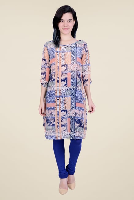 Juniper Orange Printed Kurta Juniper Orange Printed Kurta