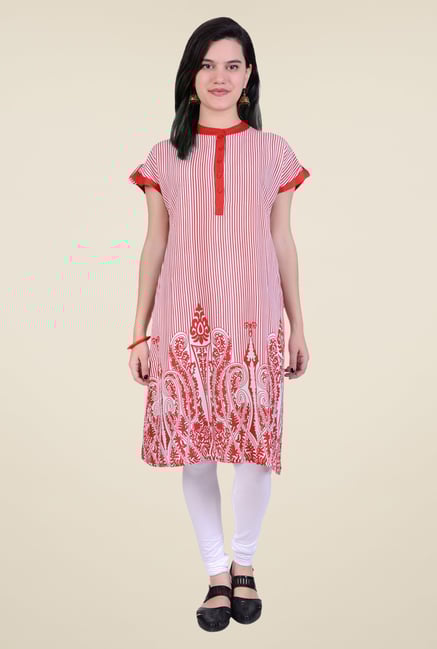 Juniper Red Striped Kurta Juniper Red Striped Kurta