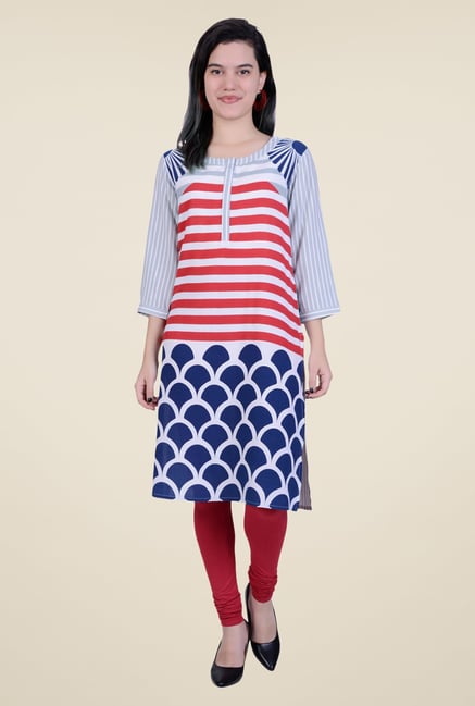 Juniper Grey Striped Kurta Juniper Grey Striped Kurta