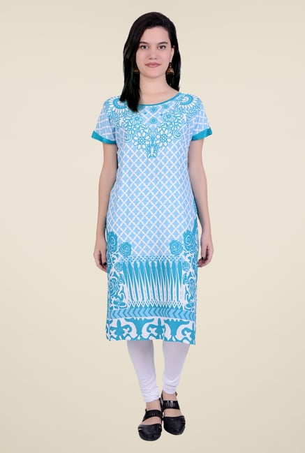 Juniper Teal Printed Kurta Juniper Teal Printed Kurta