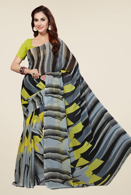 Ishin Multicolor Faux Georgette Printed Saree Ishin Multicolor Faux Georgette Printed Saree