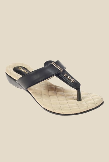Khadim's Black T-Strap Wedges Khadim's Black T-Strap Wedges