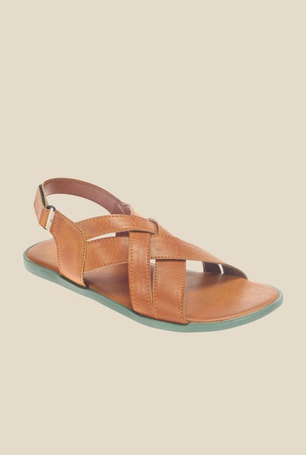 Khadim's Lazard Tan Back Strap Sandals Khadim's Lazard Tan Back Strap Sandals