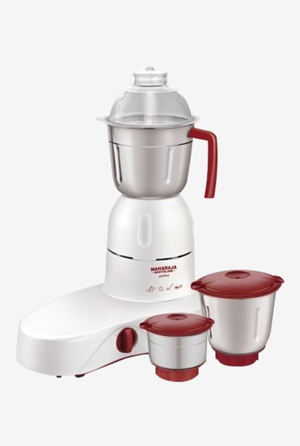 Maharaja Whiteline Perfect 500 W 3 Jars Mixer Grinder (White and Red) Maharaja Whiteline Perfect 500 W 3 Jars Mixer Grinder (White and Red)