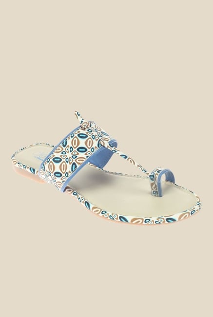 Khadim's Cleo Blue Toe Ring Sandals Khadim's Cleo Blue Toe Ring Sandals