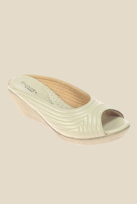 Khadim's Sharon Ivory Wedge Heeled Sandals Khadim's Sharon Ivory Wedge Heeled Sandals
