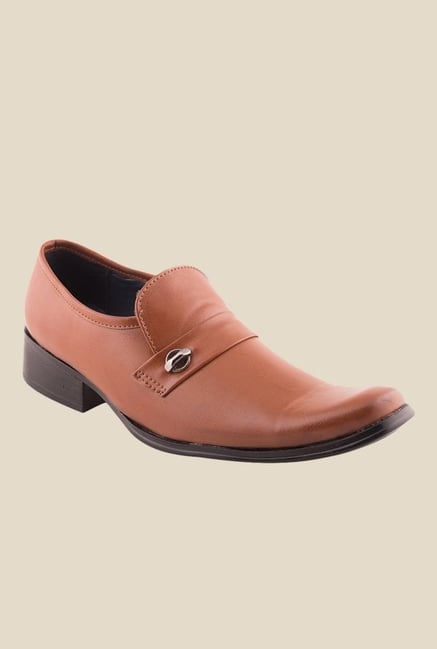 Bruno Manetti Dark Tan Formal Slip-Ons Bruno Manetti Dark Tan Formal Slip-Ons