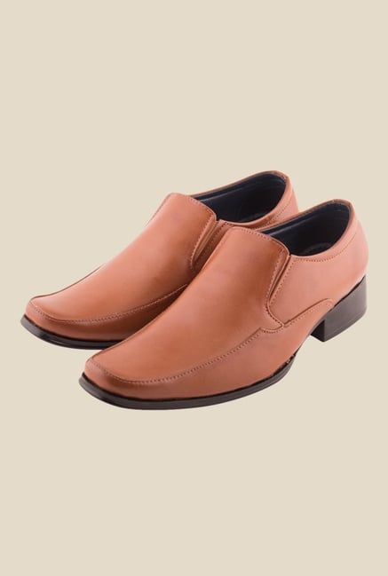 Bruno Manetti Dark Tan Formal Slip-Ons Bruno Manetti Dark Tan Formal Slip-Ons