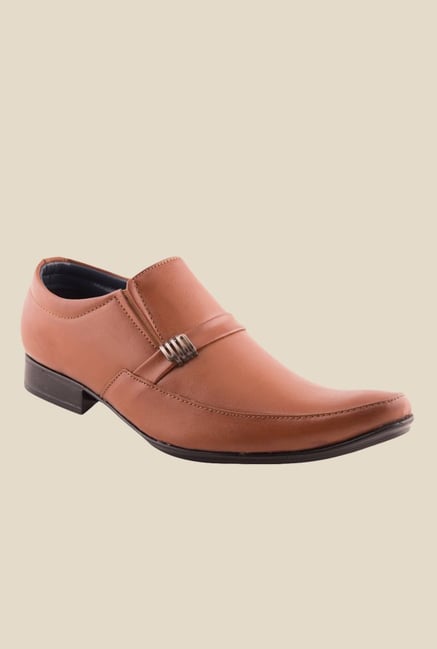 Bruno Manetti Dark Tan Formal Slip-Ons Bruno Manetti Dark Tan Formal Slip-Ons