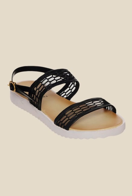 Bruno Manetti Black Back Strap Sandals Bruno Manetti Black Back Strap Sandals