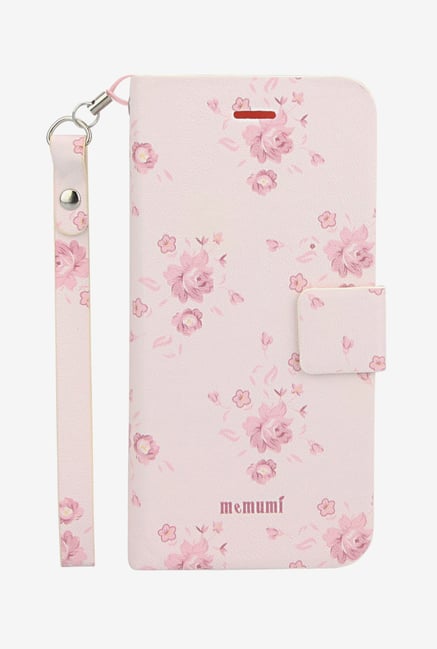 Memumi Flower Printed Flip Cover for iPhone 5 (White) Memumi Flower Printed Flip Cover for iPhone 5 (White)