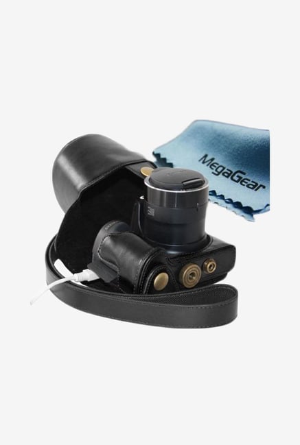 MegaGear Leather Camera Case for Canon Sx510 HS (Black) MegaGear Leather Camera Case for Canon Sx510 HS (Black)