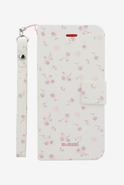 Memumi Flower Printed Flip Cover for iPhone 6 (White) Memumi Flower Printed Flip Cover for iPhone 6 (White)