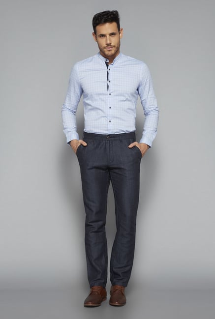 Ascot by Westside Blue Slim Fit Shirt Ascot by Westside Blue Slim Fit Shirt