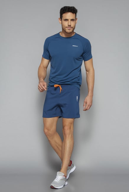 Westsport by Westside Blue Slim Fit Shorts Westsport by Westside Blue Slim Fit Shorts