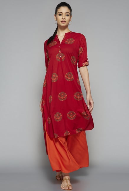 Utsa by Westside Red Printed Kurta Utsa by Westside Red Printed Kurta