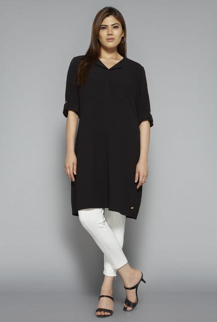 Gia by Westside Black Solid Blouse Gia by Westside Black Solid Blouse
