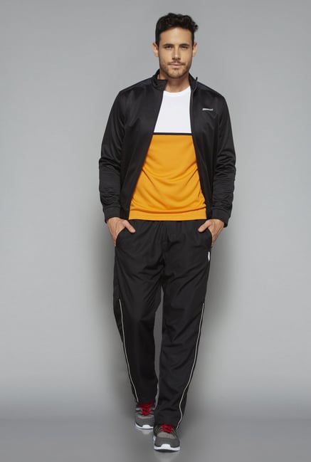 Westsport by Westside Orange & White Slim Fit T Shirt Westsport by Westside Orange & White Slim Fit T Shirt