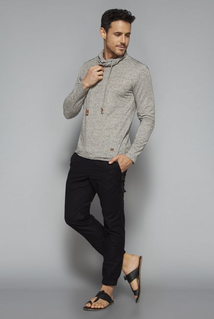 ETA by Westside Grey Slim Fit T Shirt ETA by Westside Grey Slim Fit T Shirt