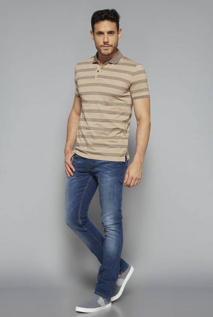 Westsport Casual by Westside Beige Slim Fit T Shirt Westsport Casual by Westside Beige Slim Fit T Shirt