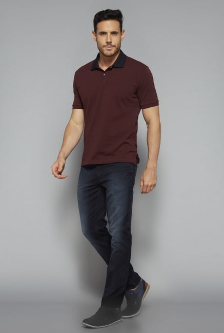 Ascot by Westside Maroon Slim Fit T Shirt Ascot by Westside Maroon Slim Fit T Shirt