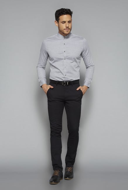 Ascot by Westside Grey Slim Fit Shirt Ascot by Westside Grey Slim Fit Shirt
