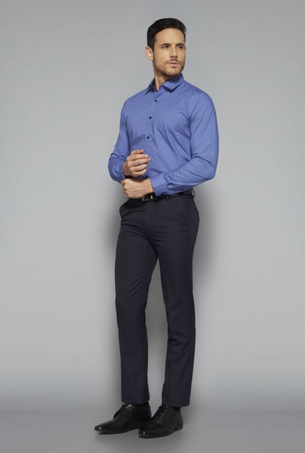 Weststreet by Westside Blue Slim Fit Shirt Weststreet by Westside Blue Slim Fit Shirt