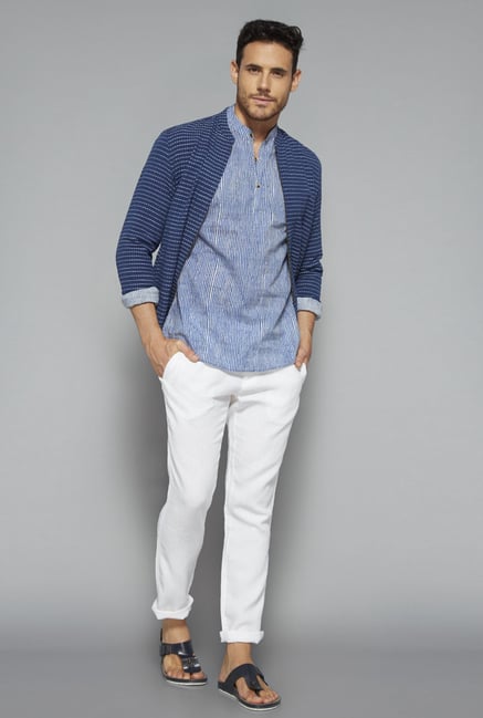 ETA by Westside Blue Slim Fit Shirt ETA by Westside Blue Slim Fit Shirt