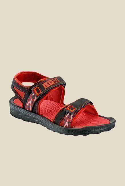 Yepme Black & Red Floater Sandals Yepme Black & Red Floater Sandals
