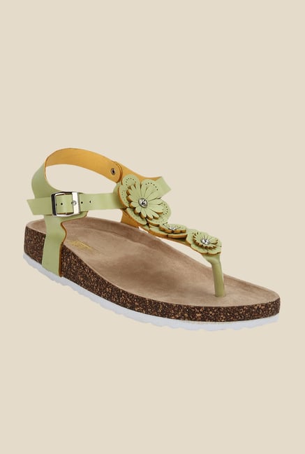 Yepme Green Ankle Strap Sandals Yepme Green Ankle Strap Sandals