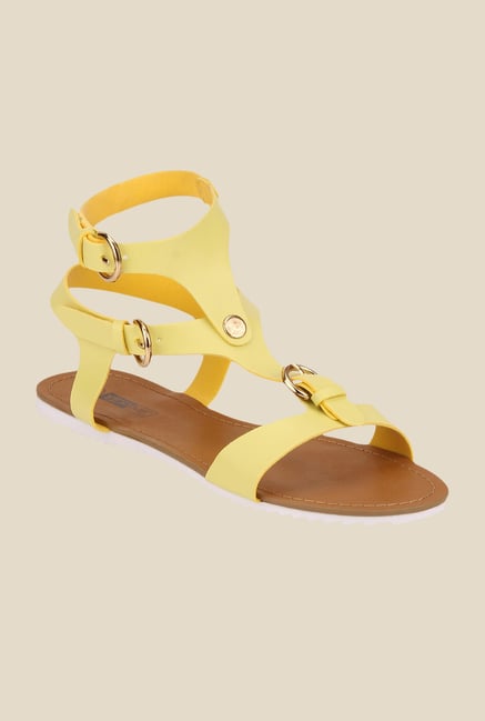 Yepme Yellow Ankle Strap Sandals Yepme Yellow Ankle Strap Sandals