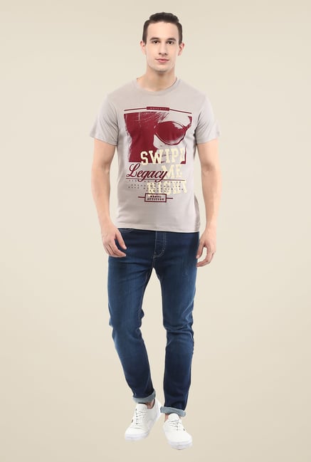 Yepme Grey Legacy Graphic Print T Shirt Yepme Grey Legacy Graphic Print T Shirt