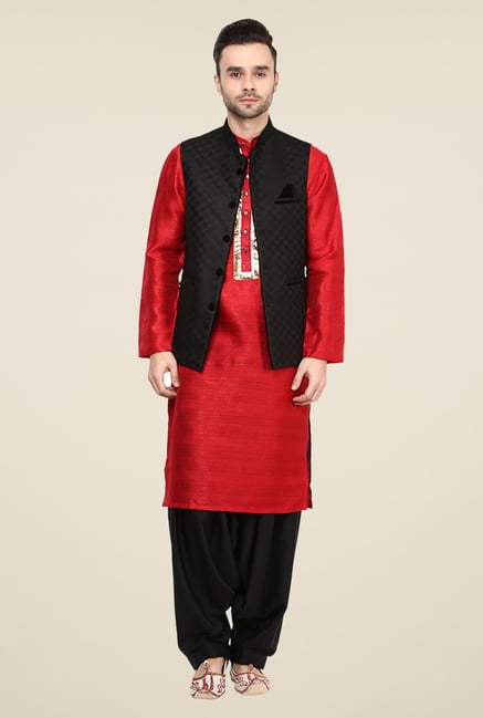 Yepme Black Jason Self Print Nehru Jacket Yepme Black Jason Self Print Nehru Jacket