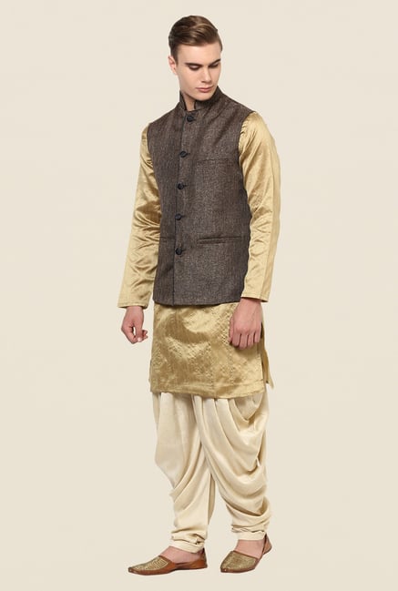 Yepme Brown Alvin Solid Nehru Jacket Yepme Brown Alvin Solid Nehru Jacket