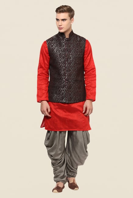 Yepme Brown Austin Printed Nehru Jacket Yepme Brown Austin Printed Nehru Jacket