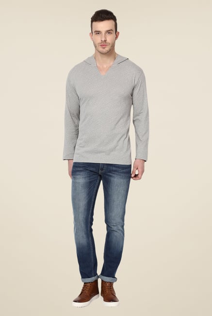 Yepme Grey Marc Printed T Shirt Yepme Grey Marc Printed T Shirt