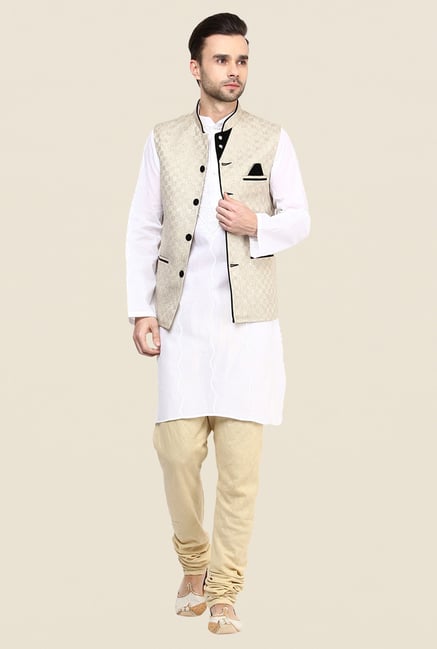 Yepme Beige Allen Self Print Nehru Jacket Yepme Beige Allen Self Print Nehru Jacket