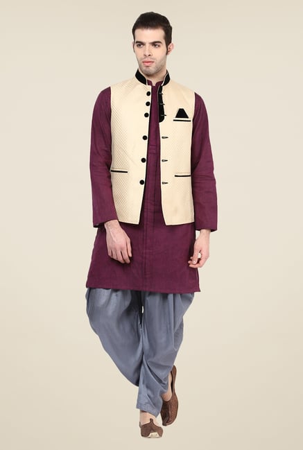Yepme Beige Inrico Self Print Nehru Jacket Yepme Beige Inrico Self Print Nehru Jacket