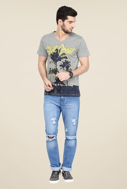 Yepme Grey Graphic Print T Shirt Yepme Grey Graphic Print T Shirt