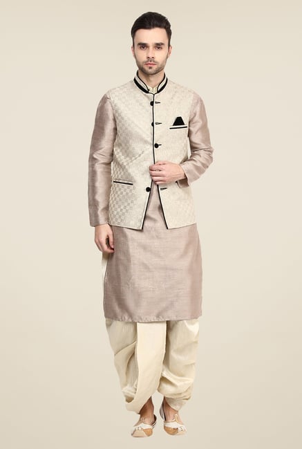 Yepme Beige Alec Self Print Nehru Jacket Yepme Beige Alec Self Print Nehru Jacket