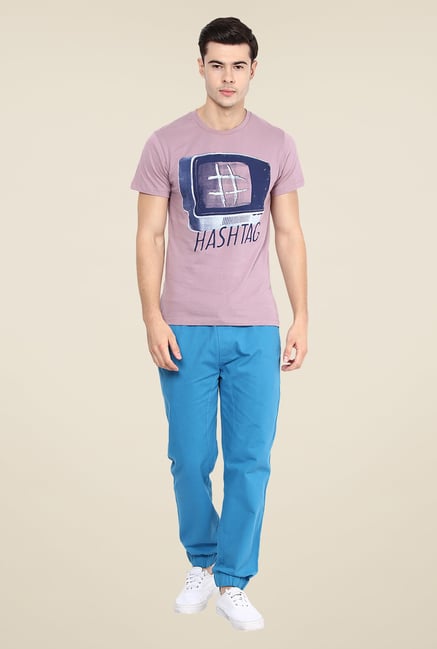 Yepme Mauve Hashtag Graphic Print T Shirt Yepme Mauve Hashtag Graphic Print T Shirt
