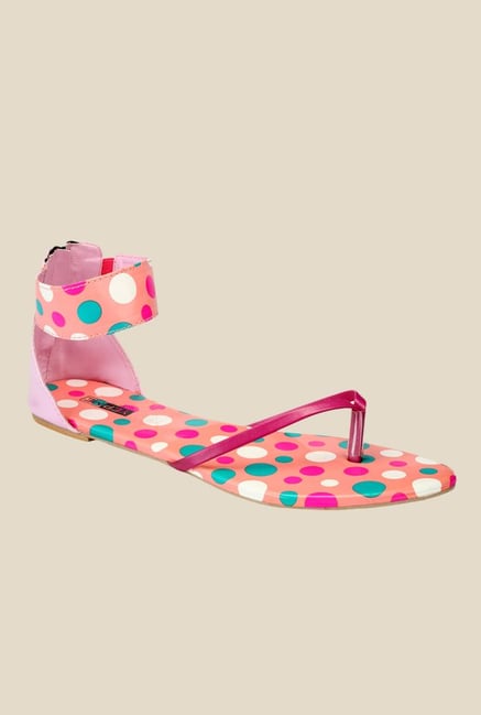 Yepme Pink & Peach Ankle Strap Sandals Yepme Pink & Peach Ankle Strap Sandals