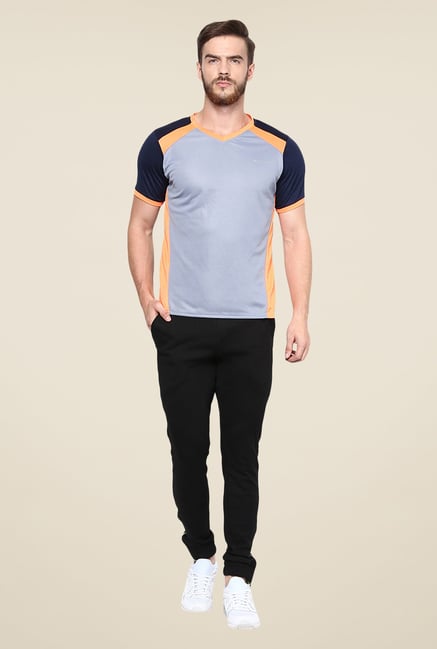 Yepme Grey Davies Active Solid T Shirt Yepme Grey Davies Active Solid T Shirt