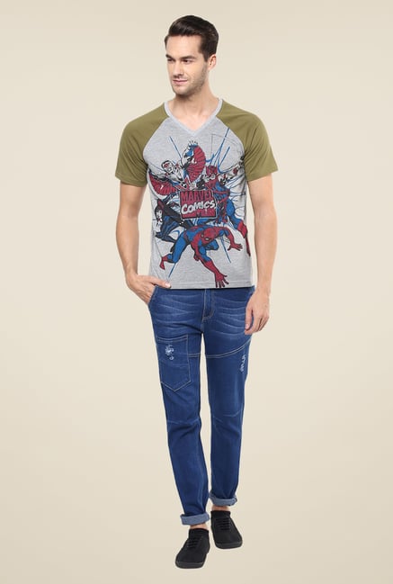 Yepme Marvel Comic Heros Grey Graphic Print T Shirt Yepme Marvel Comic Heros Grey Graphic Print T Shirt