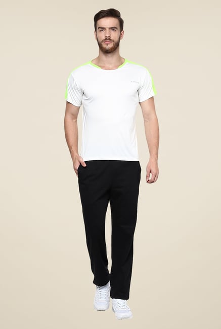 Yepme White Merlin High Performance Active Solid T Shirt Yepme White Merlin High Performance Active Solid T Shirt