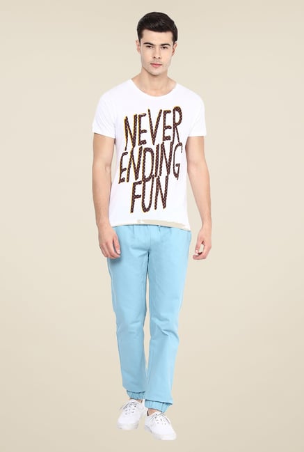 Yepme Never Ending Fun White Graphic Print T Shirt Yepme Never Ending Fun White Graphic Print T Shirt